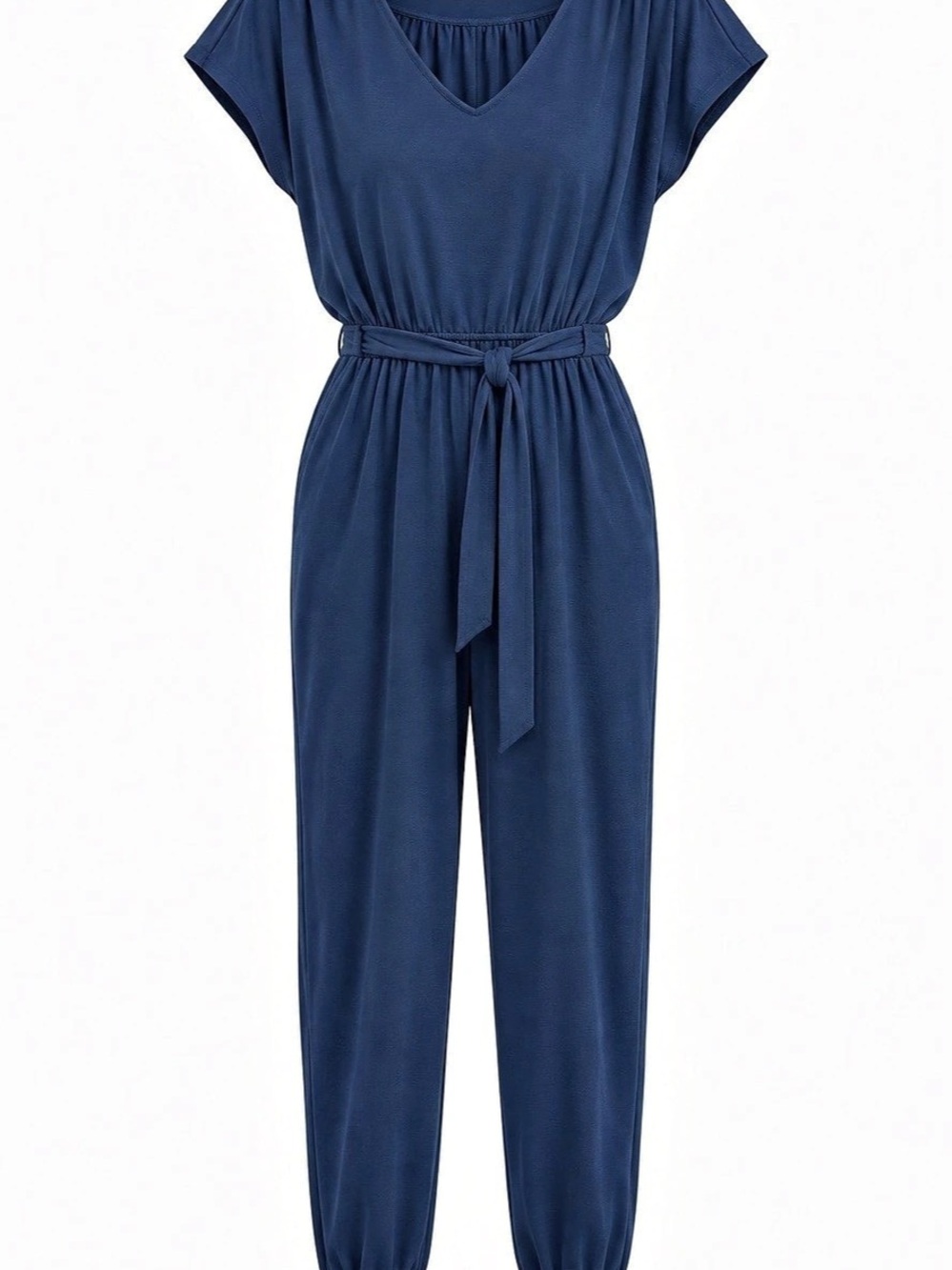 Gap Softspun Short Sleeve Jumpsuit Blue XS